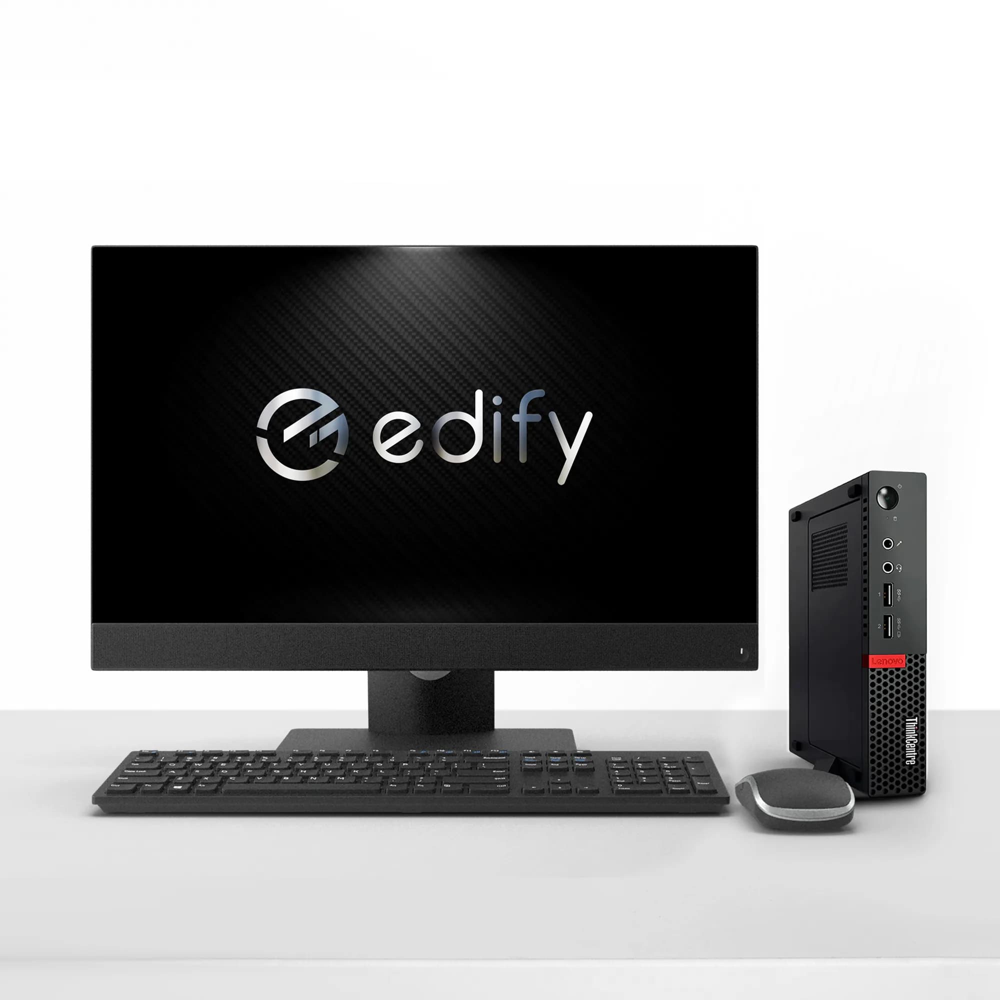 Lenovo ThinkCentre All-in-One Desktop Set | Intel Core i3 7th Gen | 18" HD Monitor | Windows 11 Pro | Refurbished