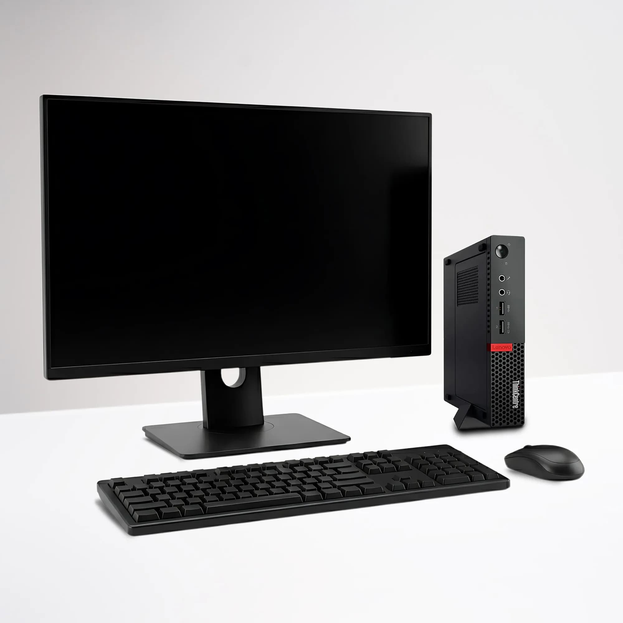 Lenovo ThinkCentre All-in-One Desktop Set | Intel Core i3 7th Gen | 18" HD Monitor | Windows 11 Pro | Refurbished
