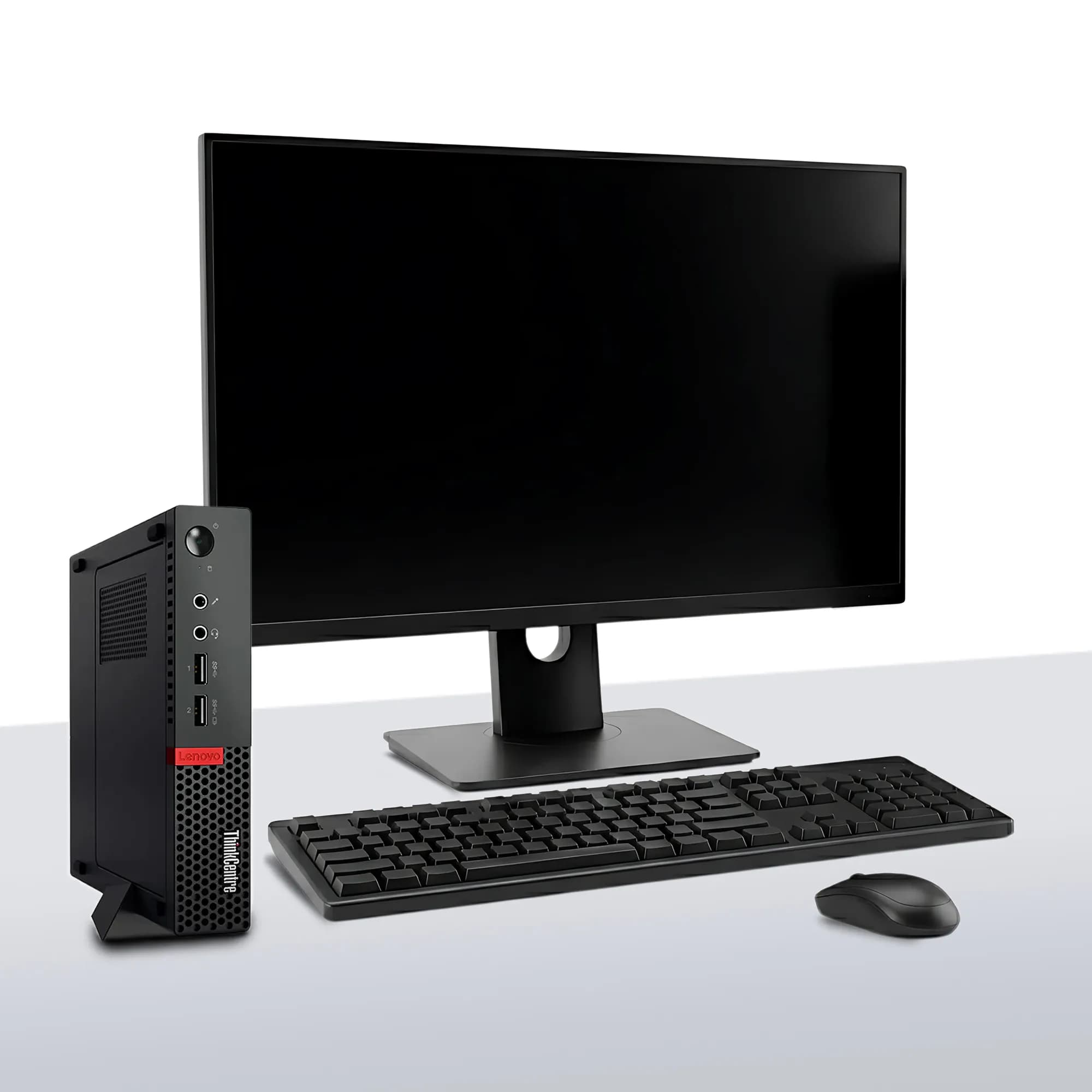 Lenovo ThinkCentre All-in-One Desktop Set | Intel Core i3 7th Gen | 18" HD Monitor | Windows 11 Pro | Refurbished
