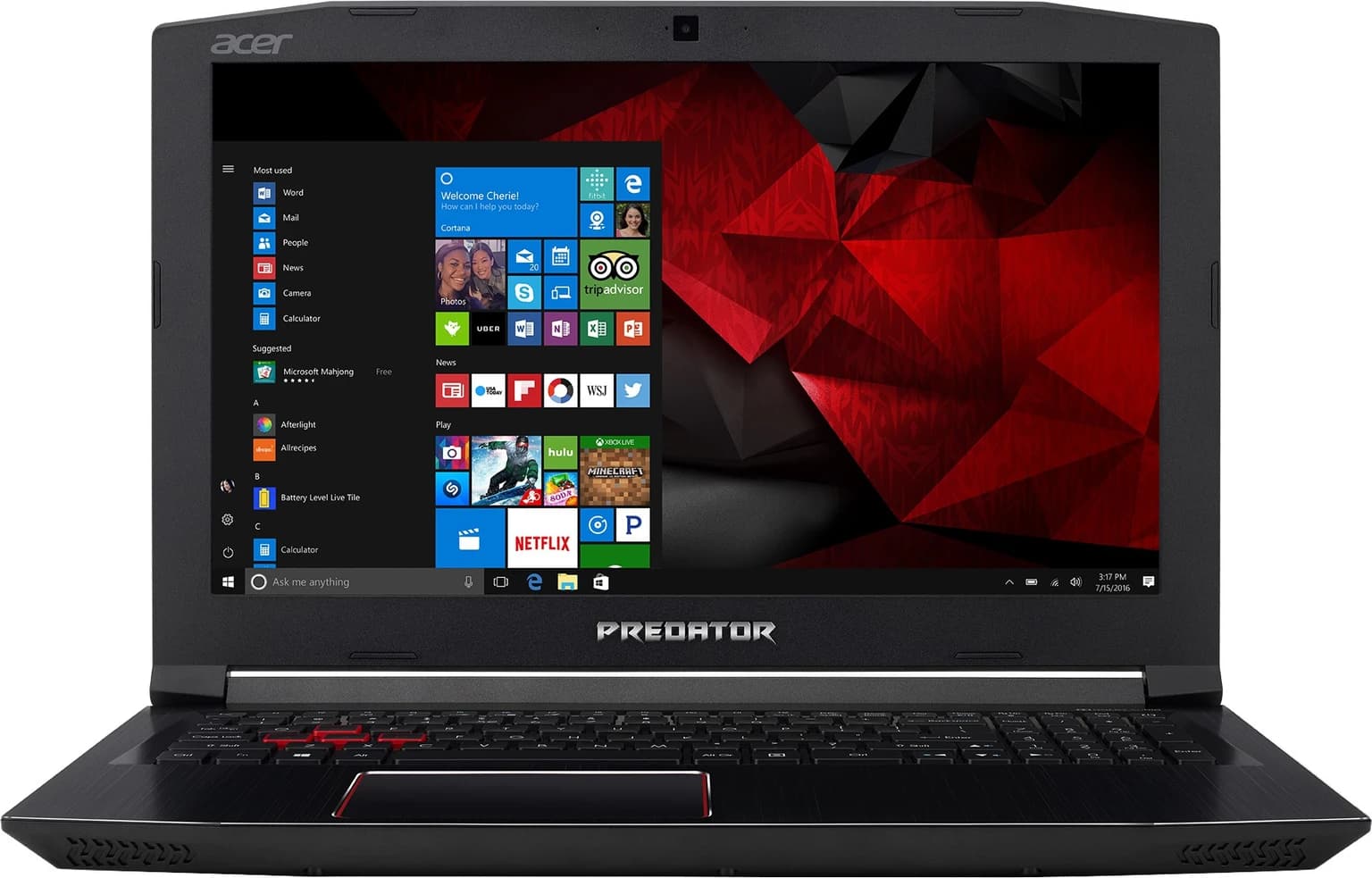 Acer Predator Helios G3 | Intel i7 7th Gen | 15.6 " HD | Windows 10 | Refurbished